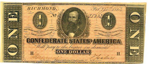$1 Confederate Notes