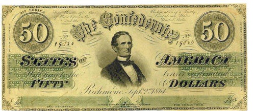 $50 Confederate Notes