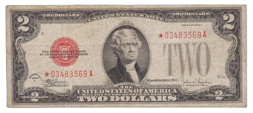 $2 US note