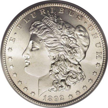 1892-S $1 MS66 PCGS. 