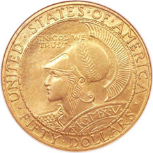 1915-S Panama-Pacific Round Fifty, MS66