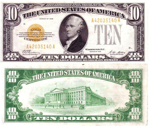 $10Gold Certificate