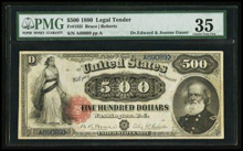 185l $500 1880 Legal Tender PMG Choice Very Fine 35.