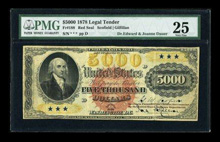 Fr. 188 $5000 1878 Legal Tender PMG Very Fine 25