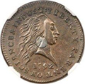 1792 P1C One Cent, Judd-1, Pollock-1, High R.6, MS61+ Brown NGC.