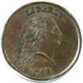 1793 S-4 With Periods Chain Cent, MS65 Brown