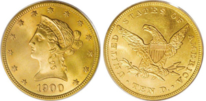 1900 $10  MS66 PCGS.