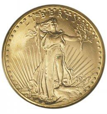 1927-D $20  MS67 PCGS.